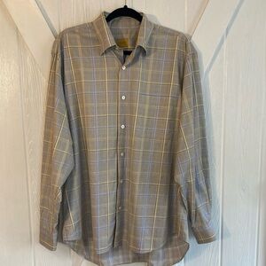 Robert Talbott Men’s Large Button Down Plaid Shirt